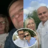 Konrad Frysztak z żoną i przyjaciółmi cieszą się wspólnym czasem.