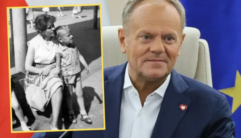 Donald Tusk z matką i bratem. Czy matka Donalda Tuska była polką? Tak, była.